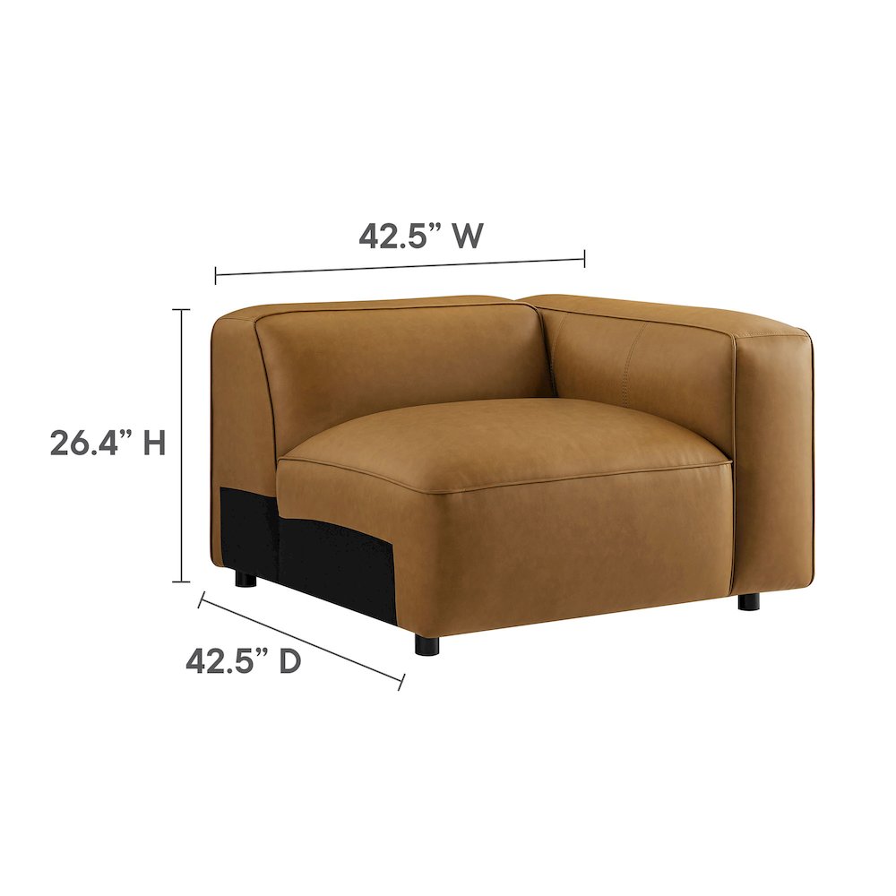 Auren 5-Piece Upholstered Vegan Leather Modular L-Shaped Sofa. Picture 4