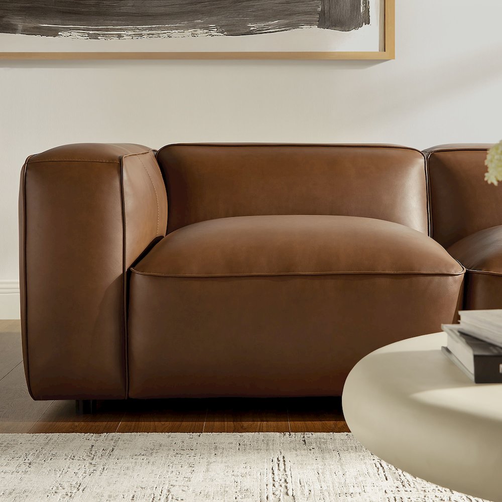 Auren 5-Piece Upholstered Vegan Leather Modular L-Shaped Sofa. Picture 9