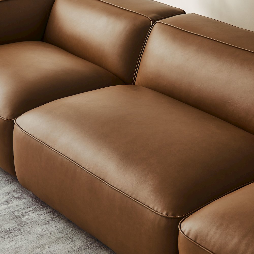 Auren 3-Piece Upholstered Vegan Leather Modular Sofa. Picture 8