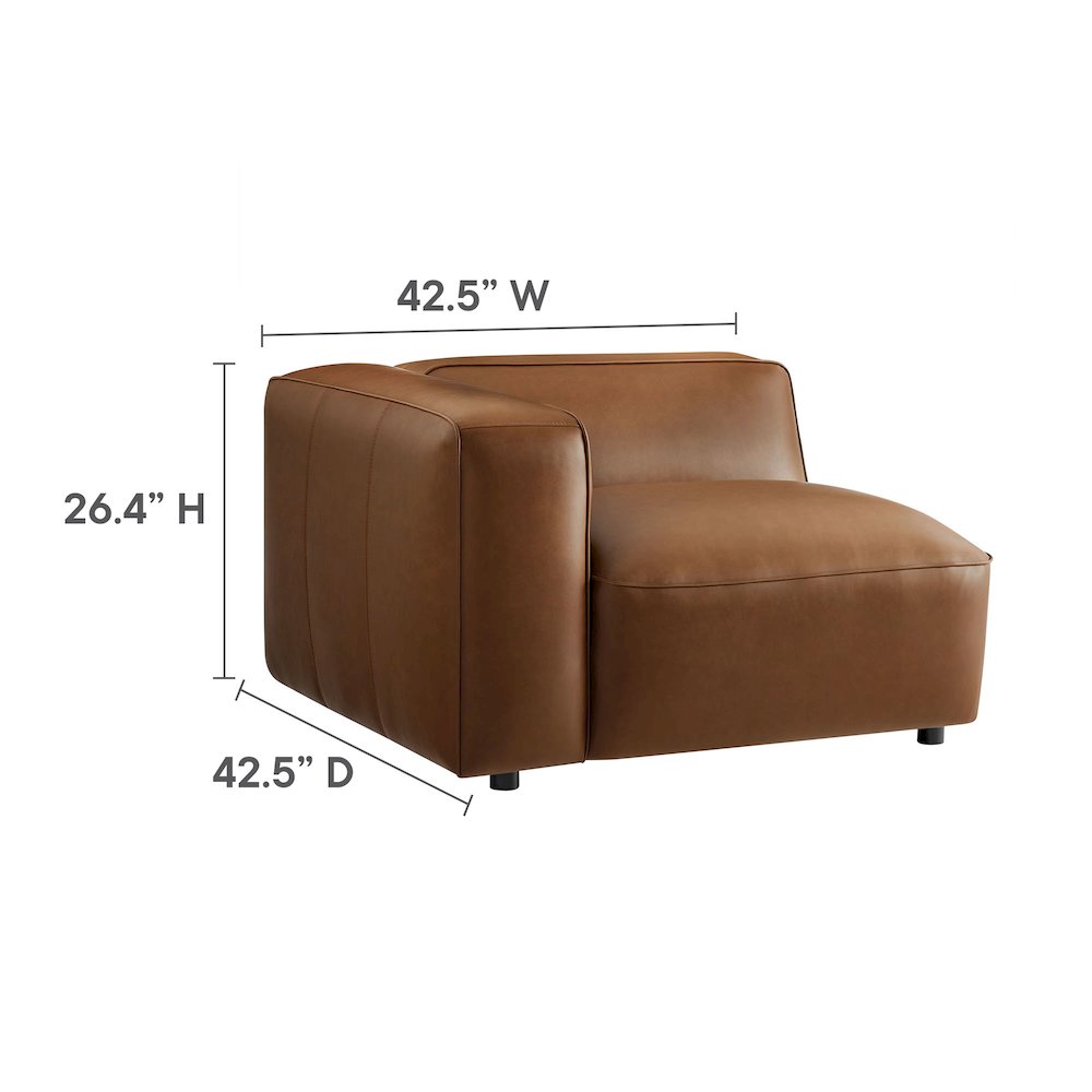 Auren 3-Piece Upholstered Vegan Leather Modular Sofa. Picture 2