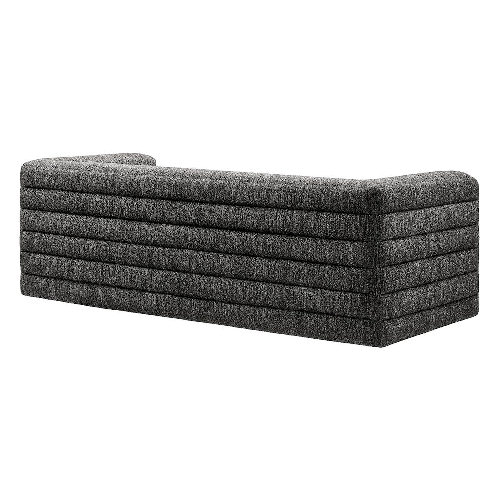 Relle Channel Tufted Boucle Upholstered Sofa. Picture 5