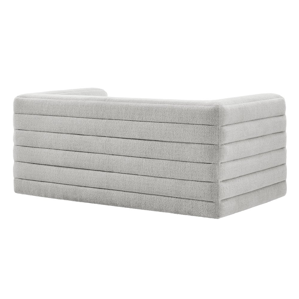 Relle Channel Tufted Boucle Upholstered Loveseat. Picture 5