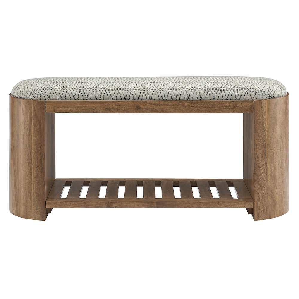 Ashby 45" Geometric Upholstered Bench. Picture 5
