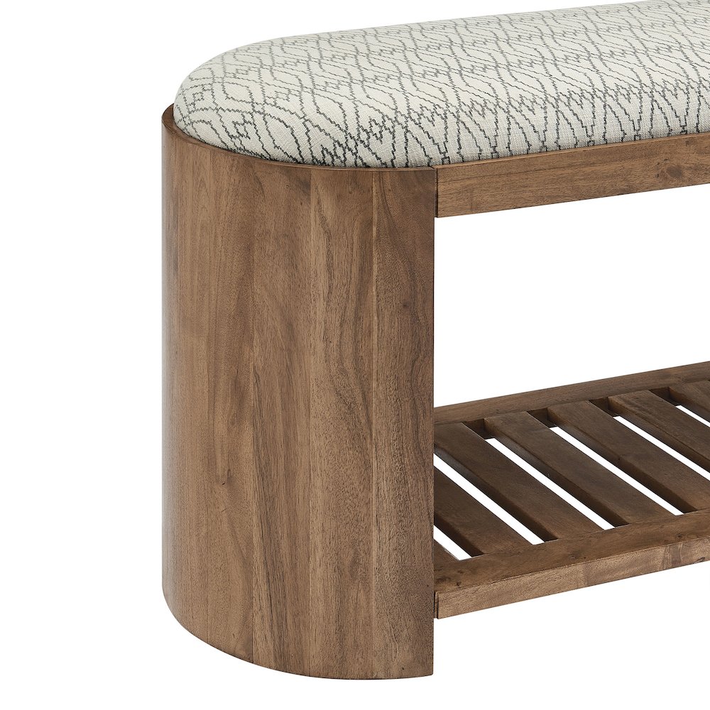 Ashby 45" Geometric Upholstered Bench. Picture 6