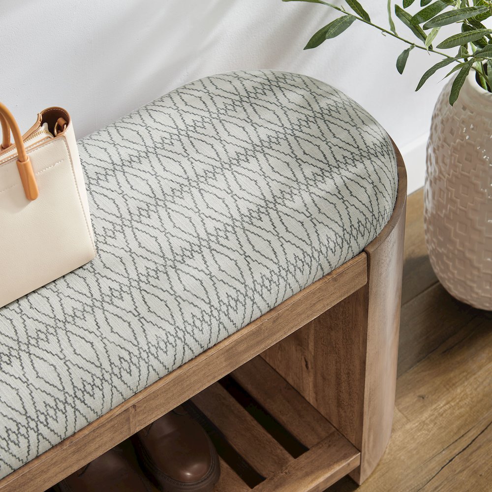 Ashby 45" Geometric Upholstered Bench. Picture 8
