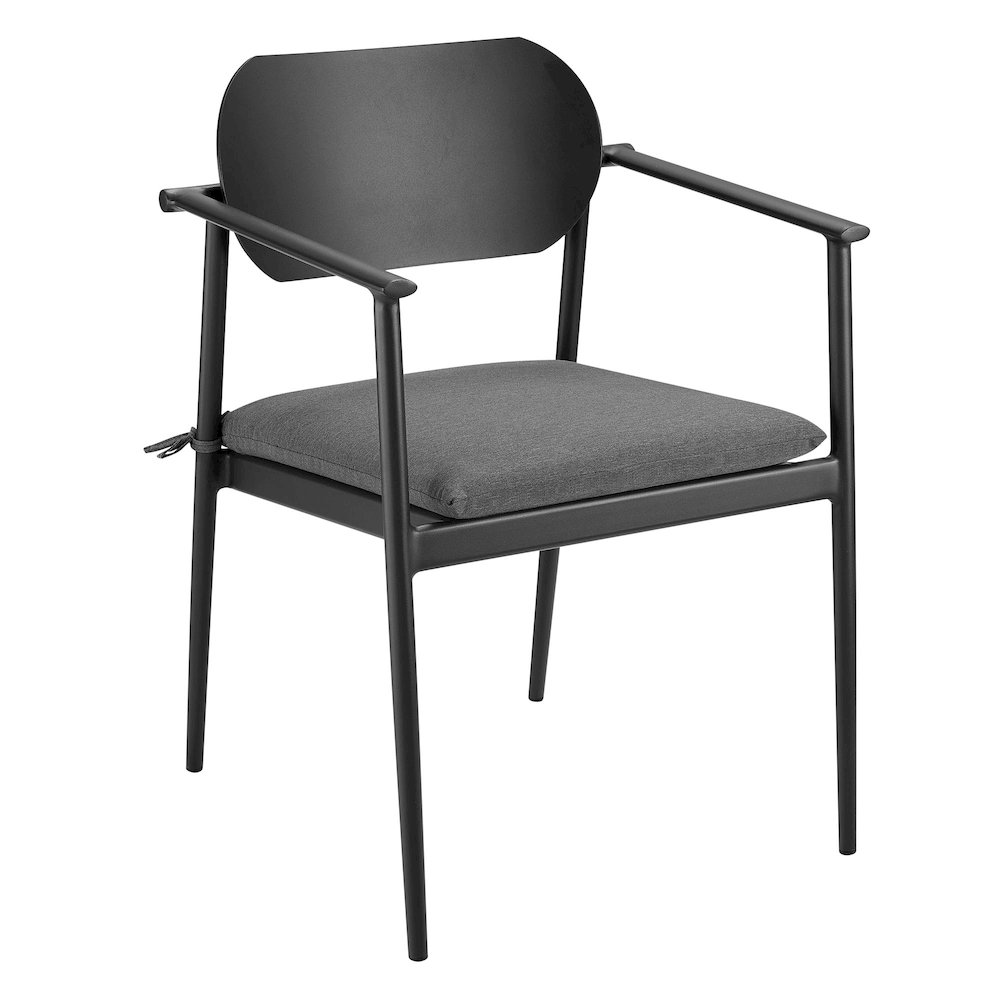 Aeris Stackable Outdoor Patio Aluminum Dining Armchair Set of 2. Picture 4