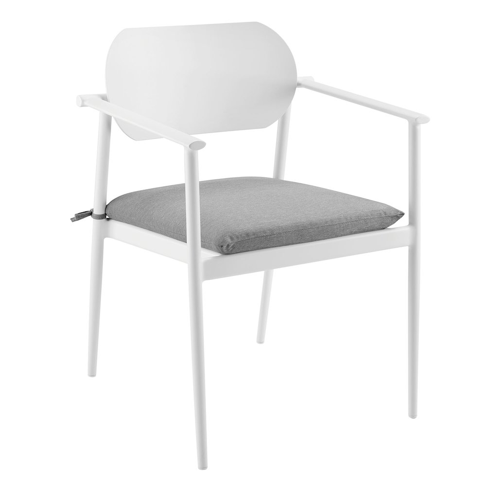 Aeris Stackable Outdoor Patio Aluminum Dining Armchair Set of 2. Picture 4