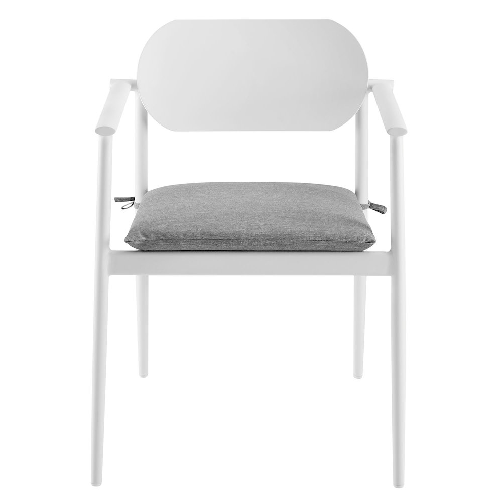 Aeris Stackable Outdoor Patio Aluminum Dining Armchair Set of 2. Picture 7