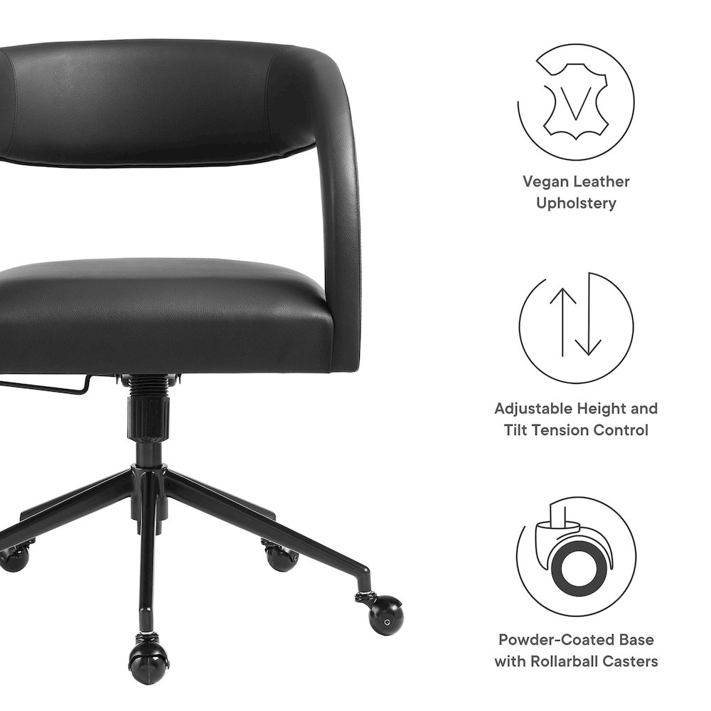 Pinnacle Vegan Leather Office Chair. Picture 3