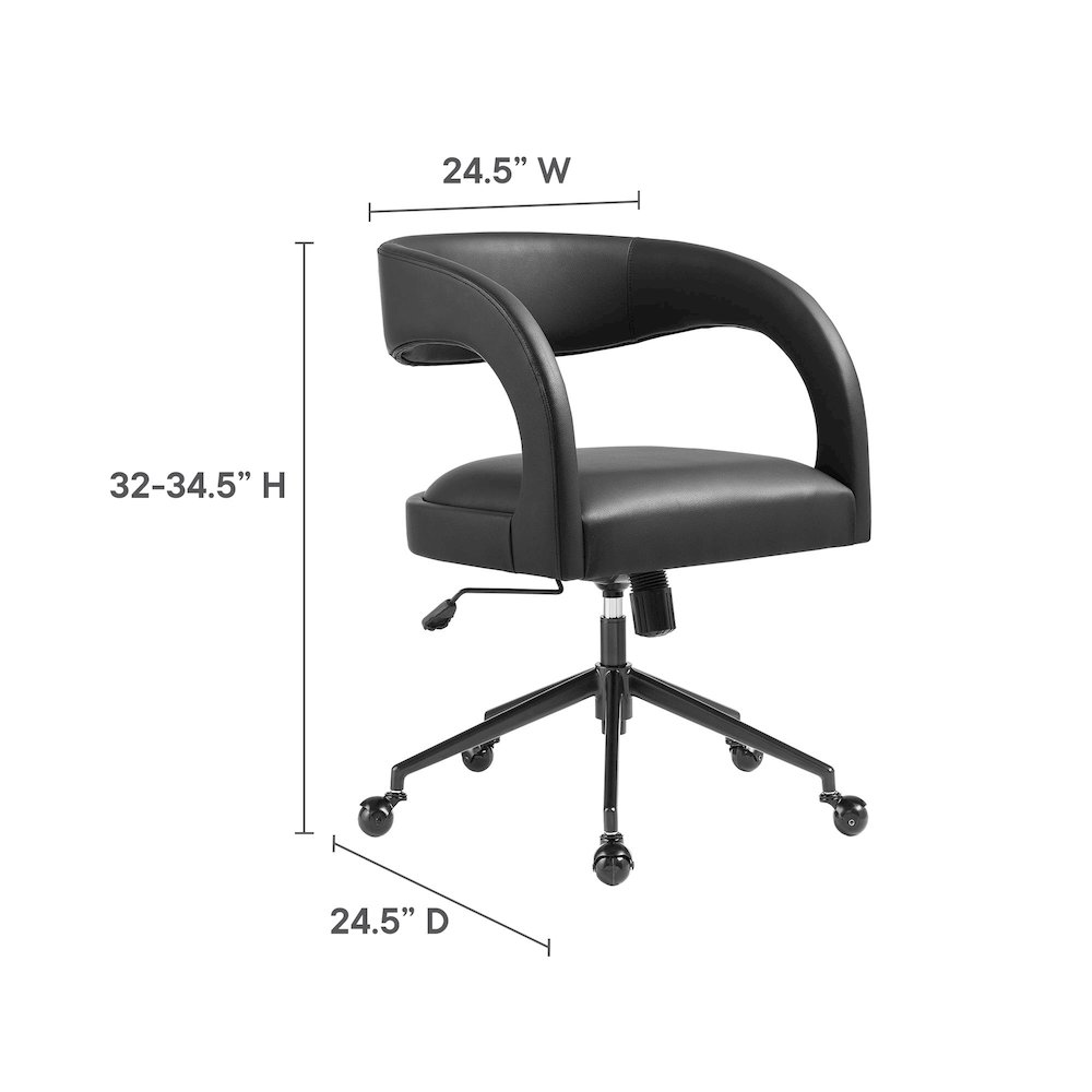 Pinnacle Vegan Leather Office Chair. Picture 2
