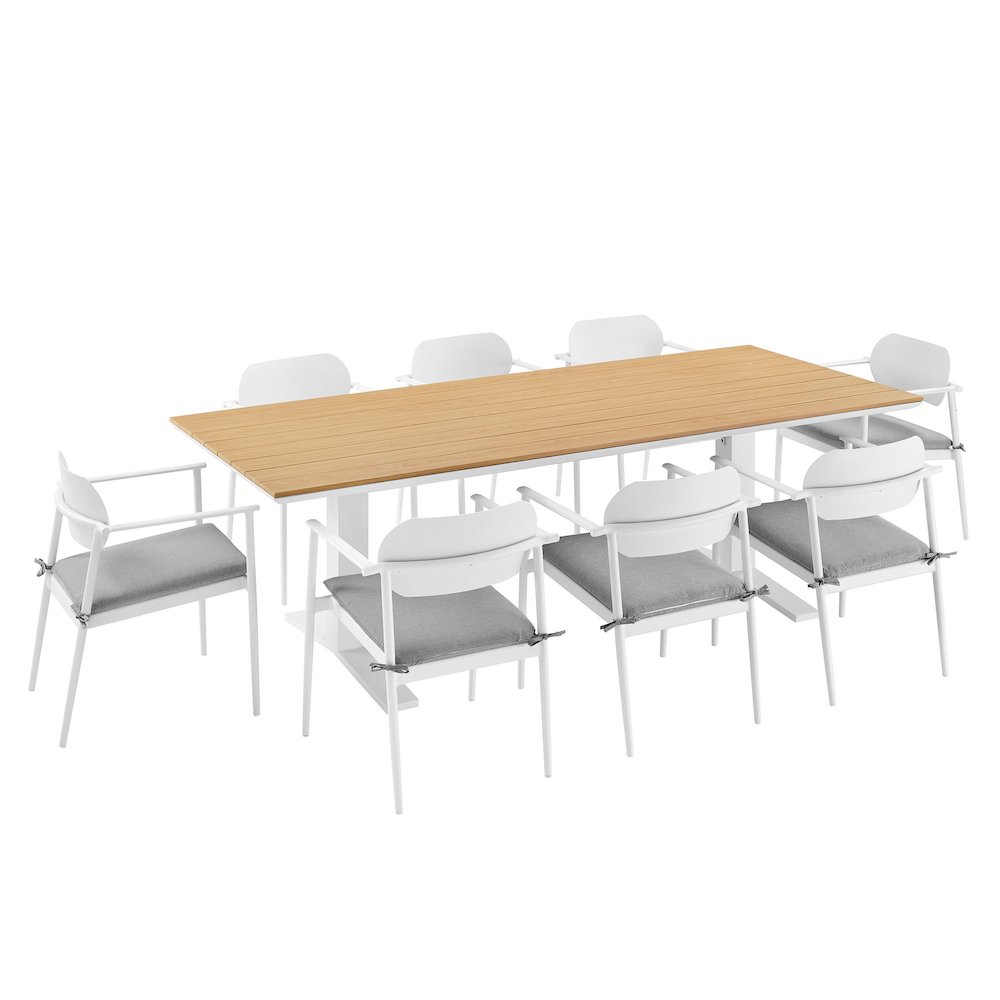 Aeris 9-Piece Outdoor Patio Aluminum Dining Set. Picture 1