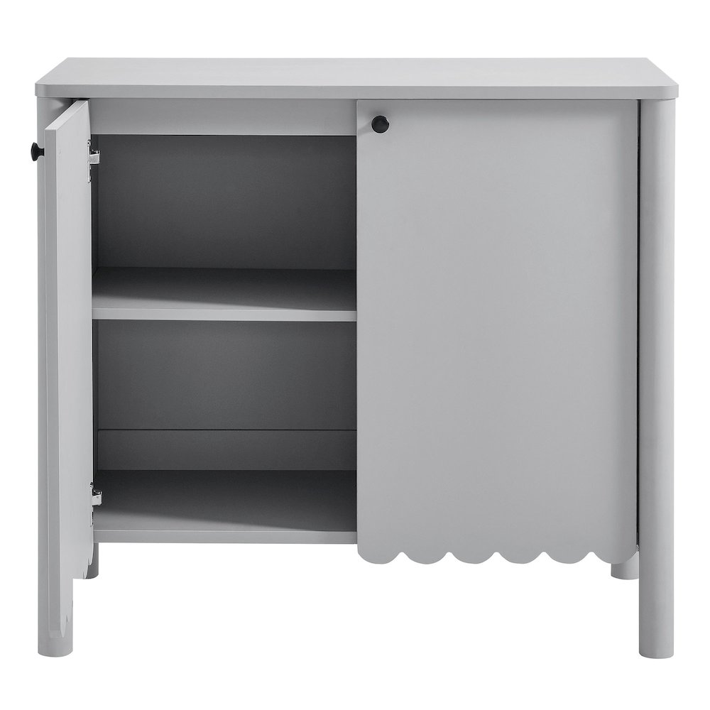 Emmeline 35" 2-Door Scalloped Sideboard Cabinet. Picture 6