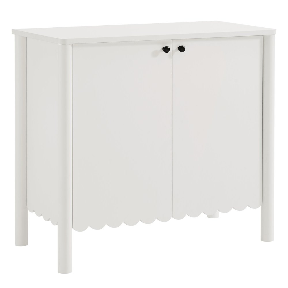 Emmeline 35" 2-Door Scalloped Sideboard Cabinet. Picture 1