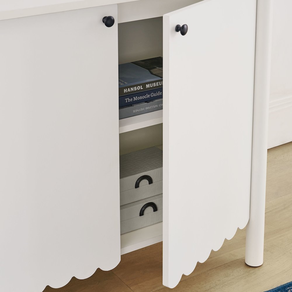 Emmeline 35" 2-Door Scalloped Sideboard Cabinet. Picture 9