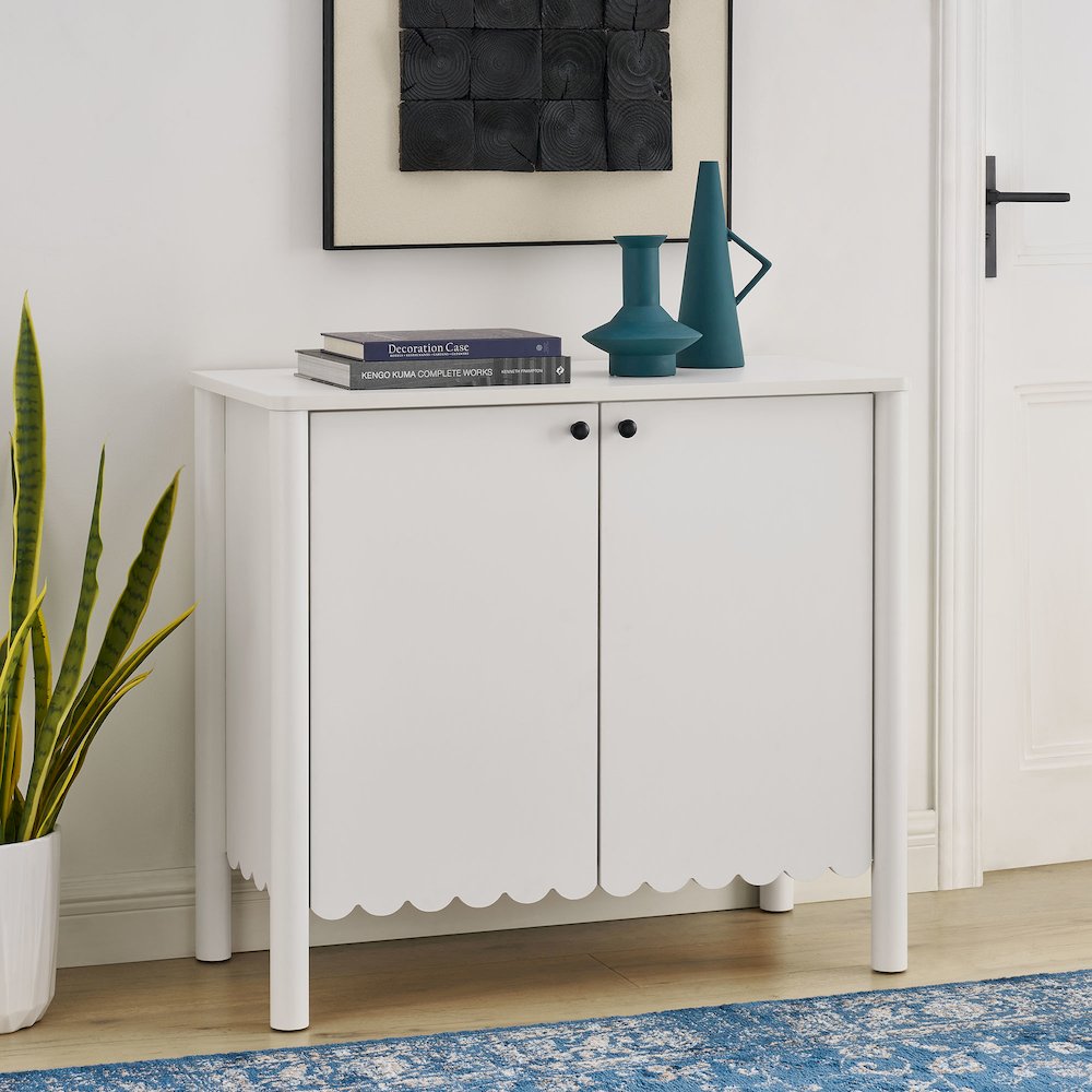 Emmeline 35" 2-Door Scalloped Sideboard Cabinet. Picture 8