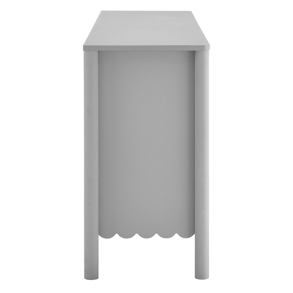 Emmeline 66" 4-Door Scalloped Sideboard Cabinet. Picture 4