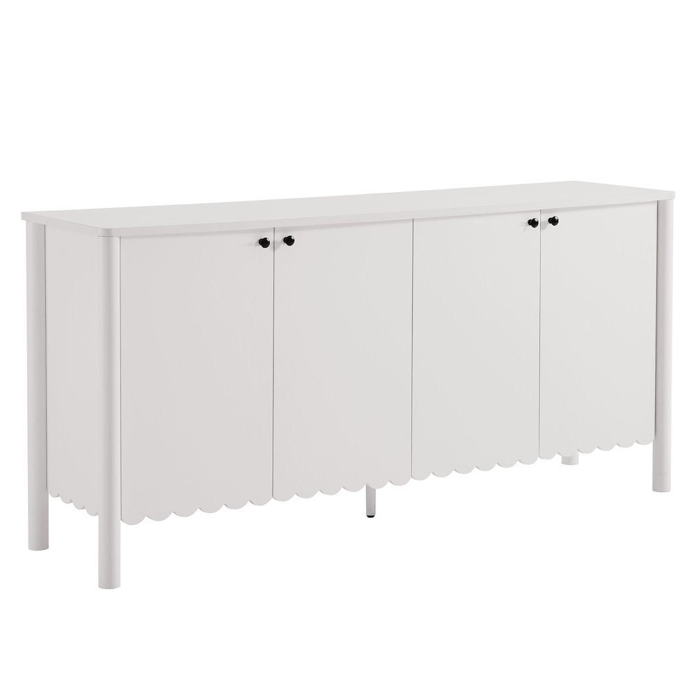 Emmeline 66" 4-Door Scalloped Sideboard Cabinet. Picture 1