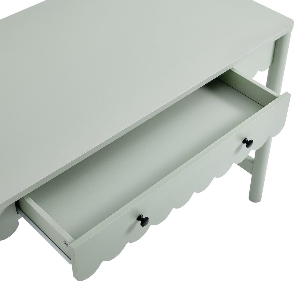 Emmeline 1-Drawer Scallop Writing Desk. Picture 7