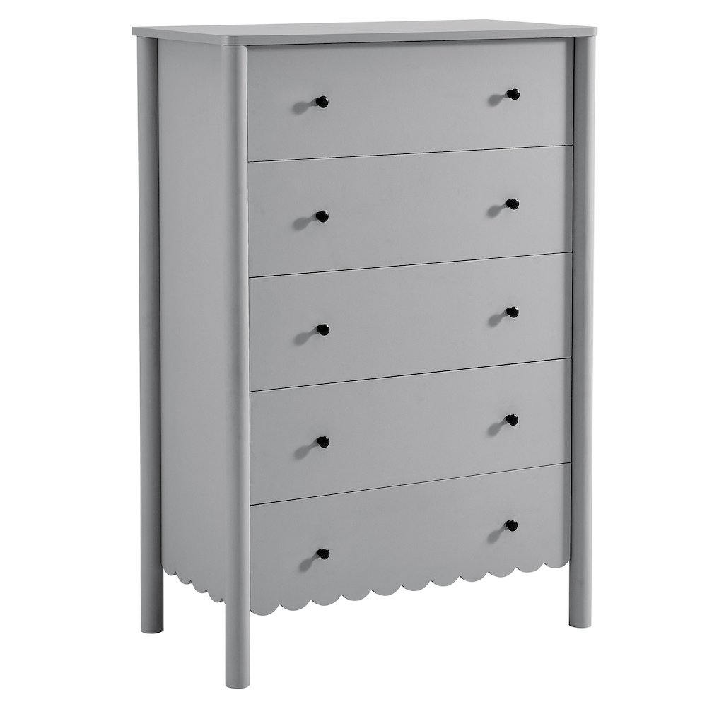 Emmeline Scalloped 5-Drawer Chest. Picture 1
