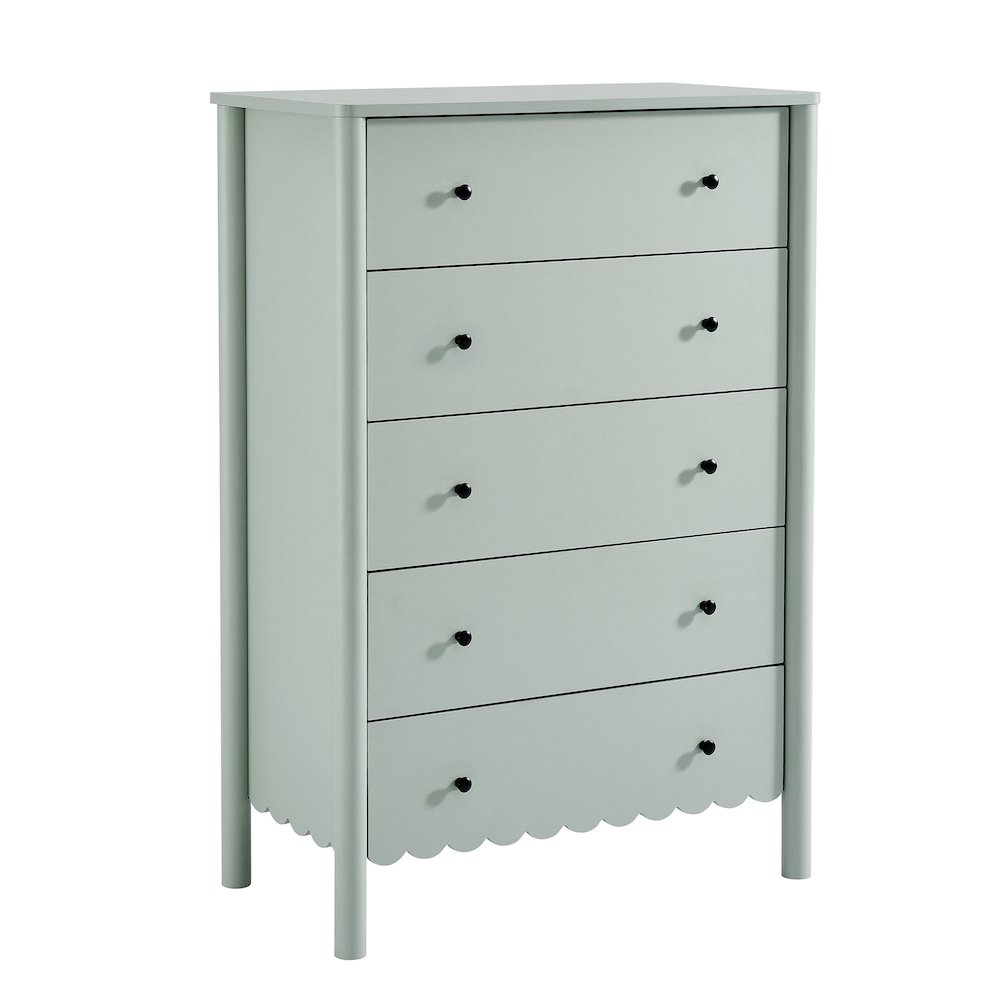 Emmeline Scalloped 5-Drawer Chest. Picture 1