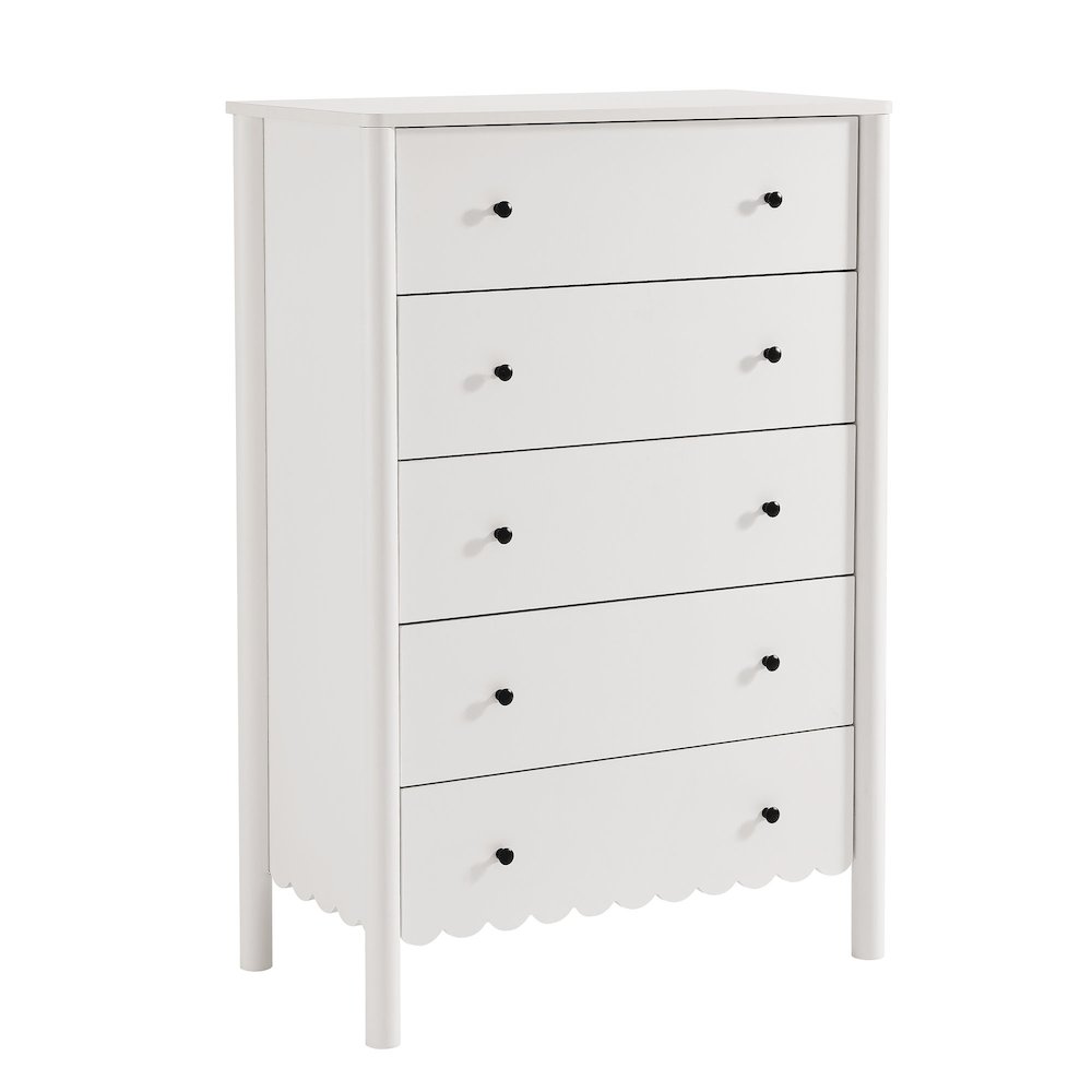 Emmeline Scalloped 5-Drawer Chest. Picture 1