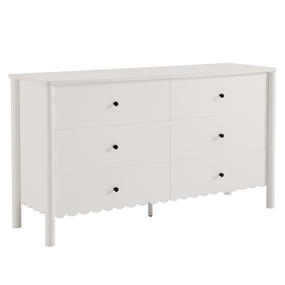 Emmeline Scalloped 6-Drawer Dresser. Picture 1