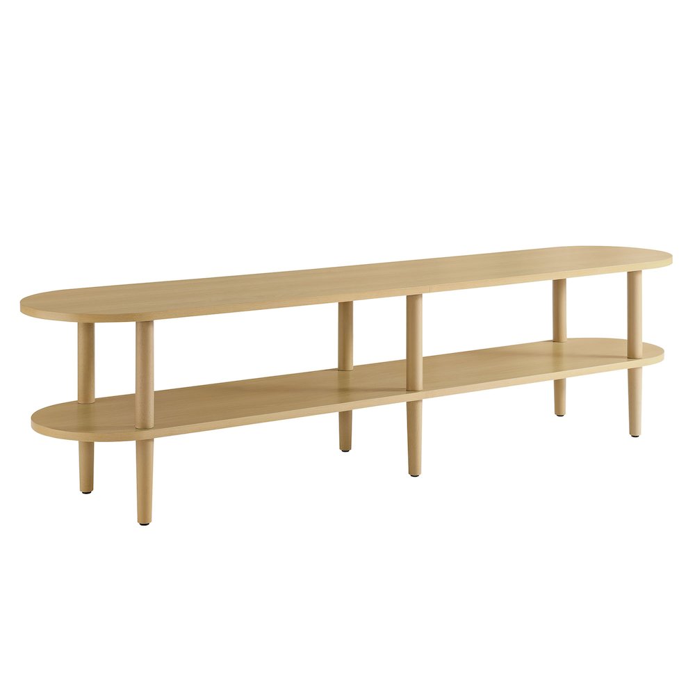 Torus Oval Wood TV Stand. Picture 1
