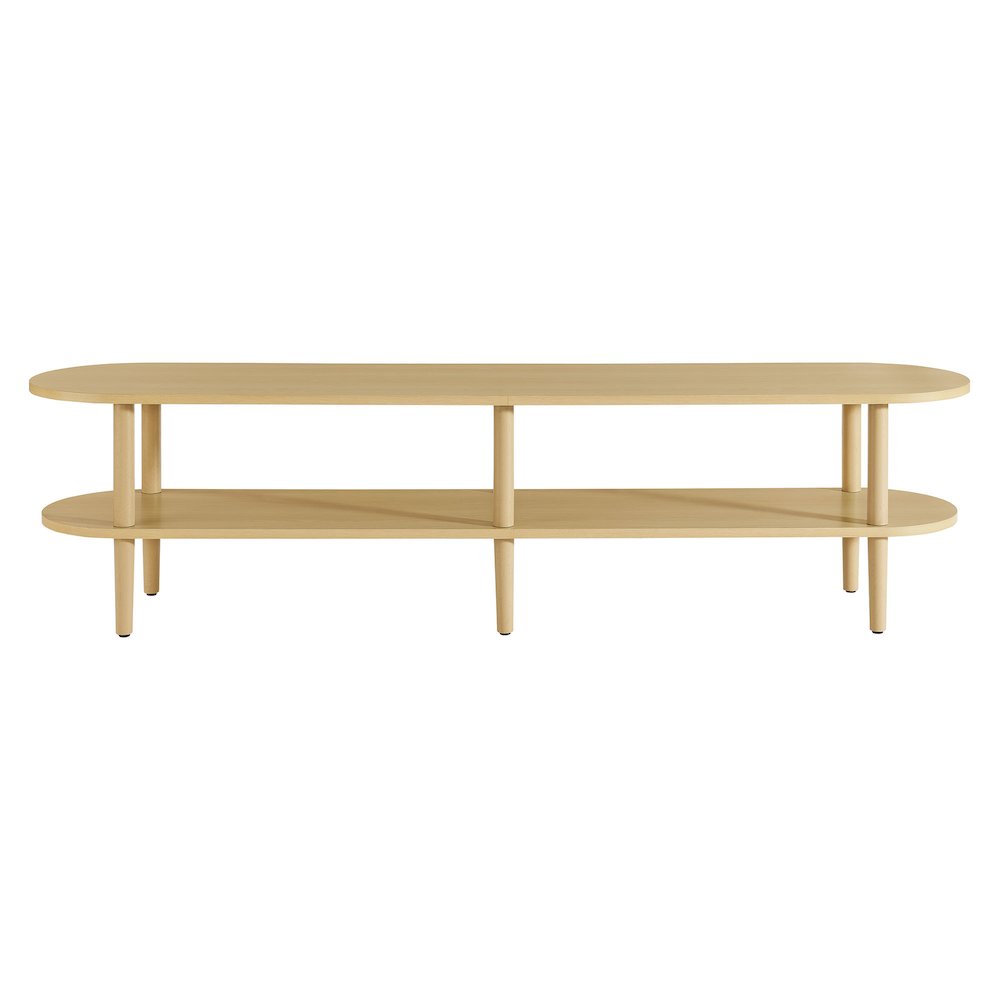 Torus Oval Wood TV Stand. Picture 5