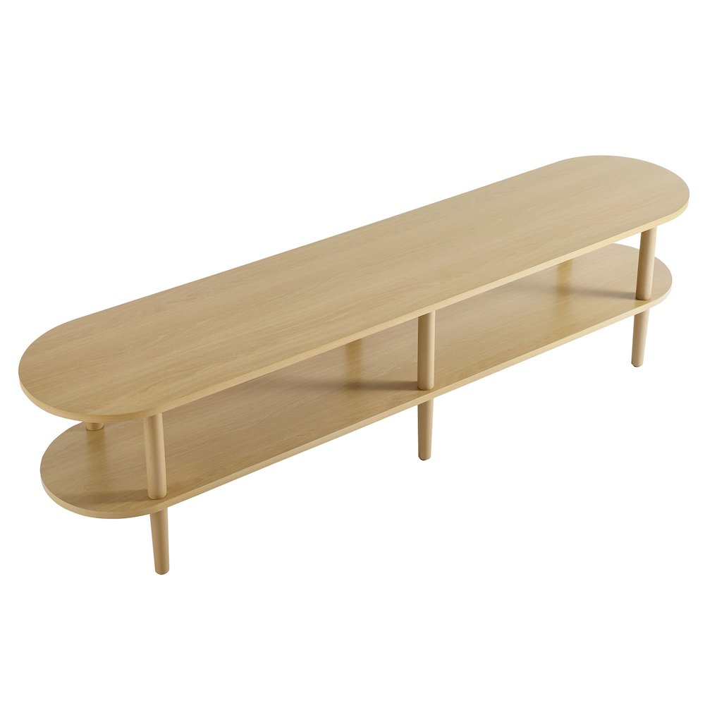 Torus Oval Wood TV Stand. Picture 6