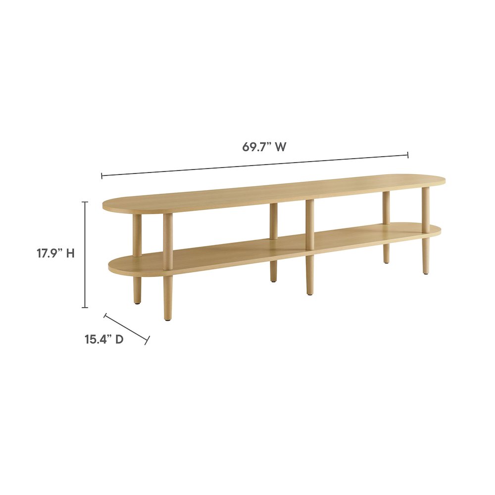 Torus Oval Wood TV Stand. Picture 2