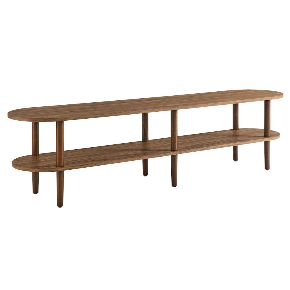 Torus Oval Wood TV Stand. Picture 1