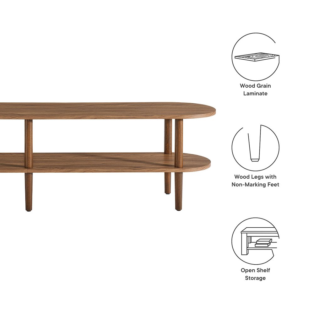 Torus Oval Wood TV Stand. Picture 2