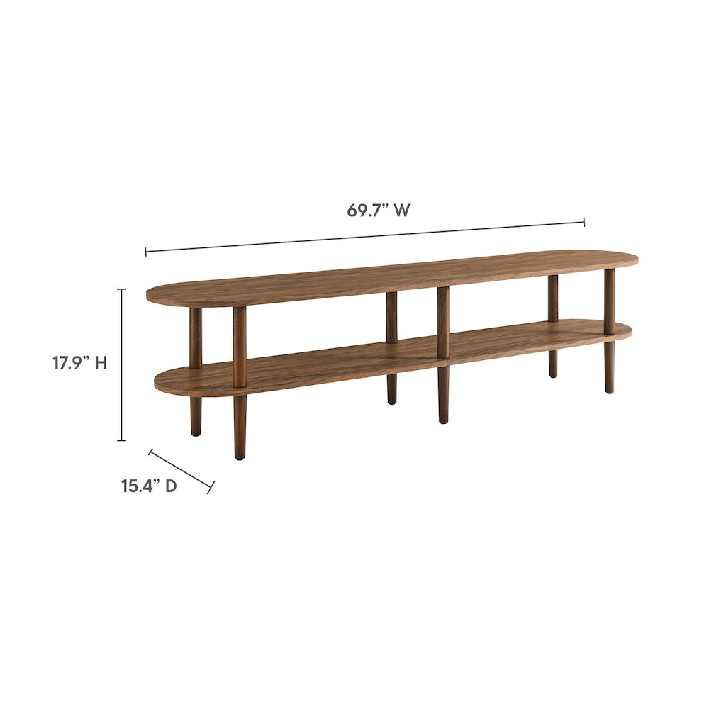 Torus Oval Wood TV Stand. Picture 3