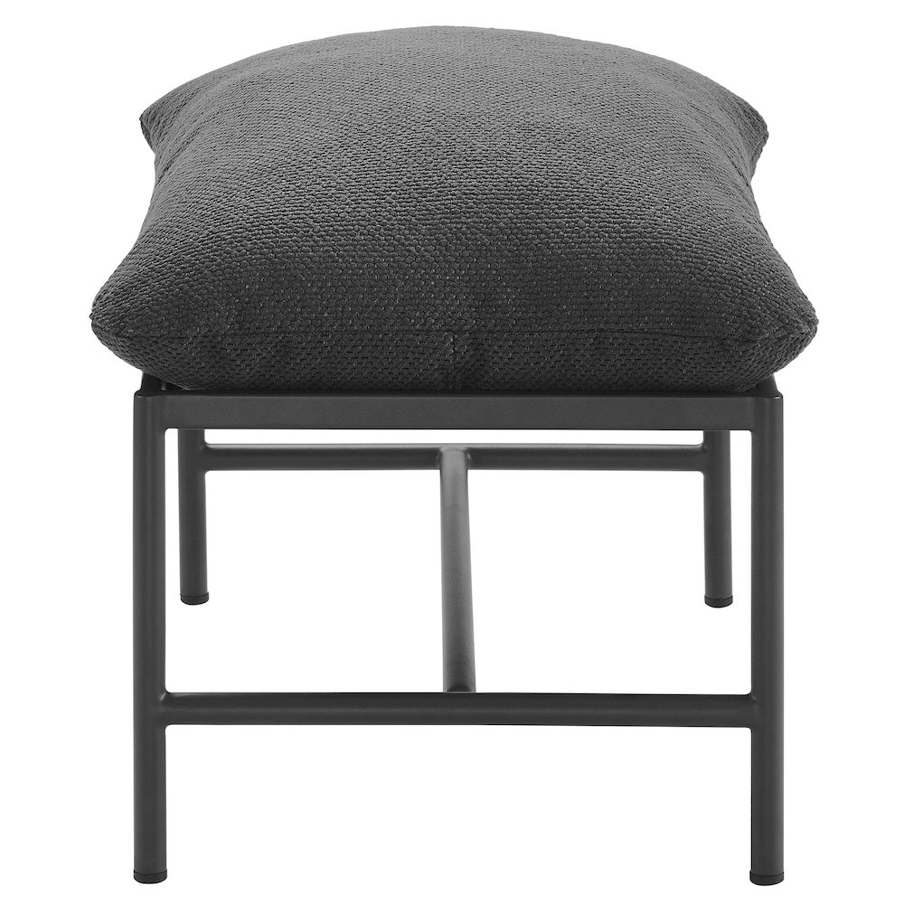 Raya Outdoor Patio Boucle Ottoman. Picture 4