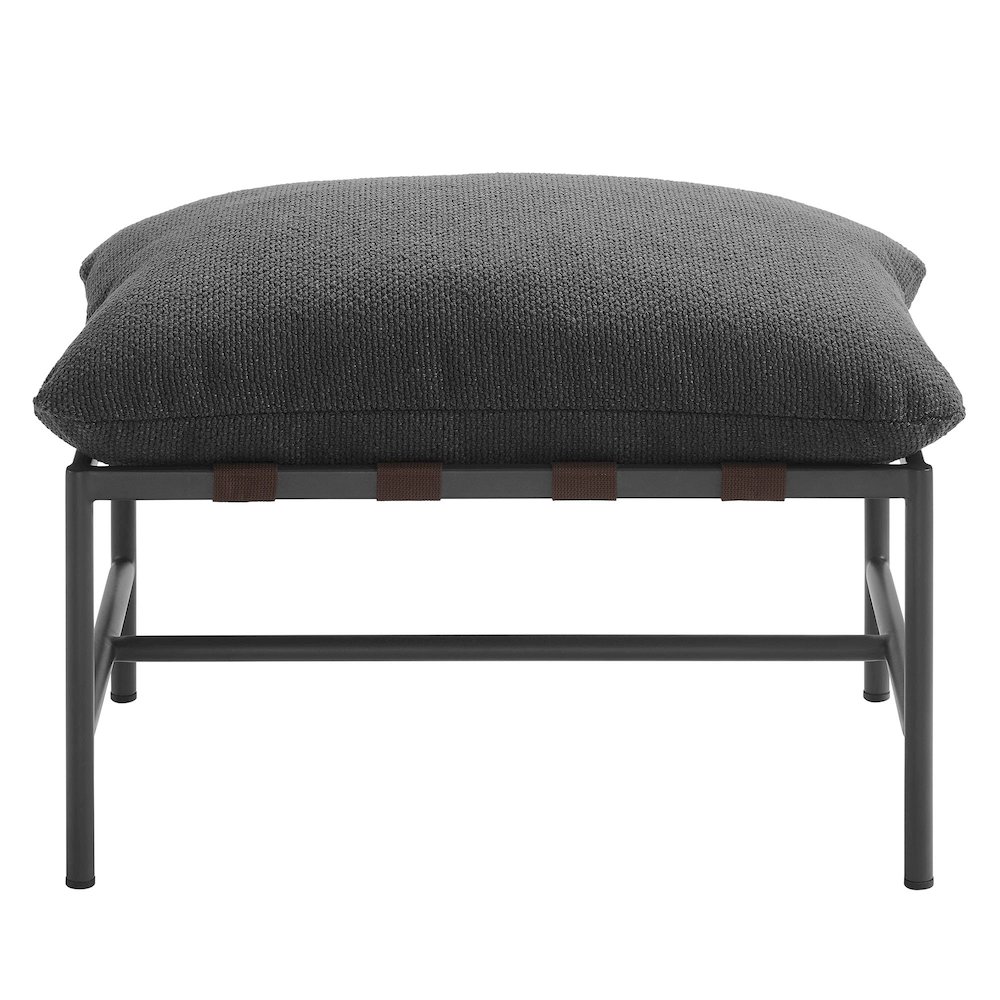 Raya Outdoor Patio Boucle Ottoman. Picture 5