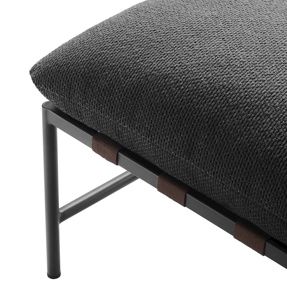 Raya Outdoor Patio Boucle Ottoman. Picture 6
