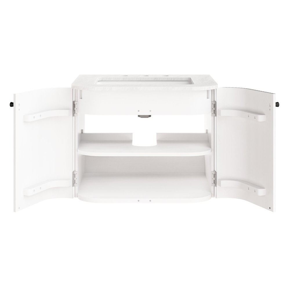 Zia 24" Wall-Mount Bathroom Vanity with Marble Sink. Picture 8