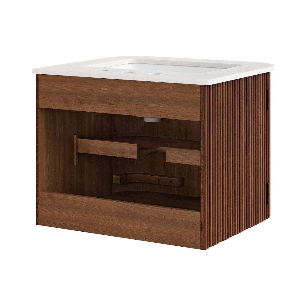 Zia 24" Wall-Mount Bathroom Vanity with Marble Sink. Picture 5