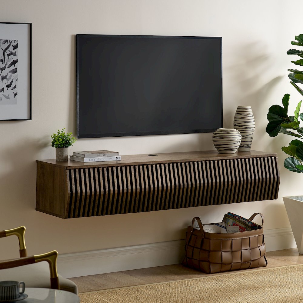 Vaughn 64" Wall Mount TV Stand. Picture 10