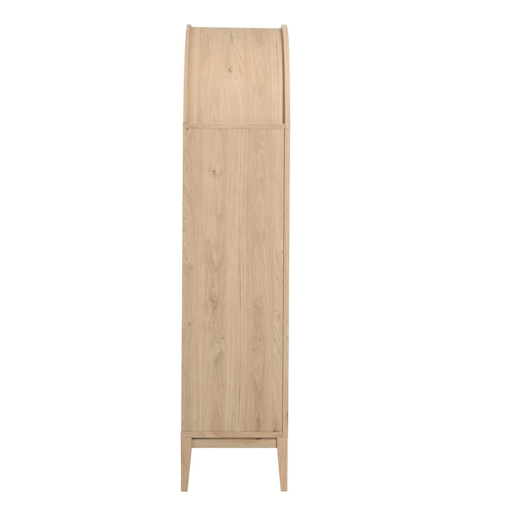 Nolan 74" Tall Wide Arched Storage Display Cabinet. Picture 4