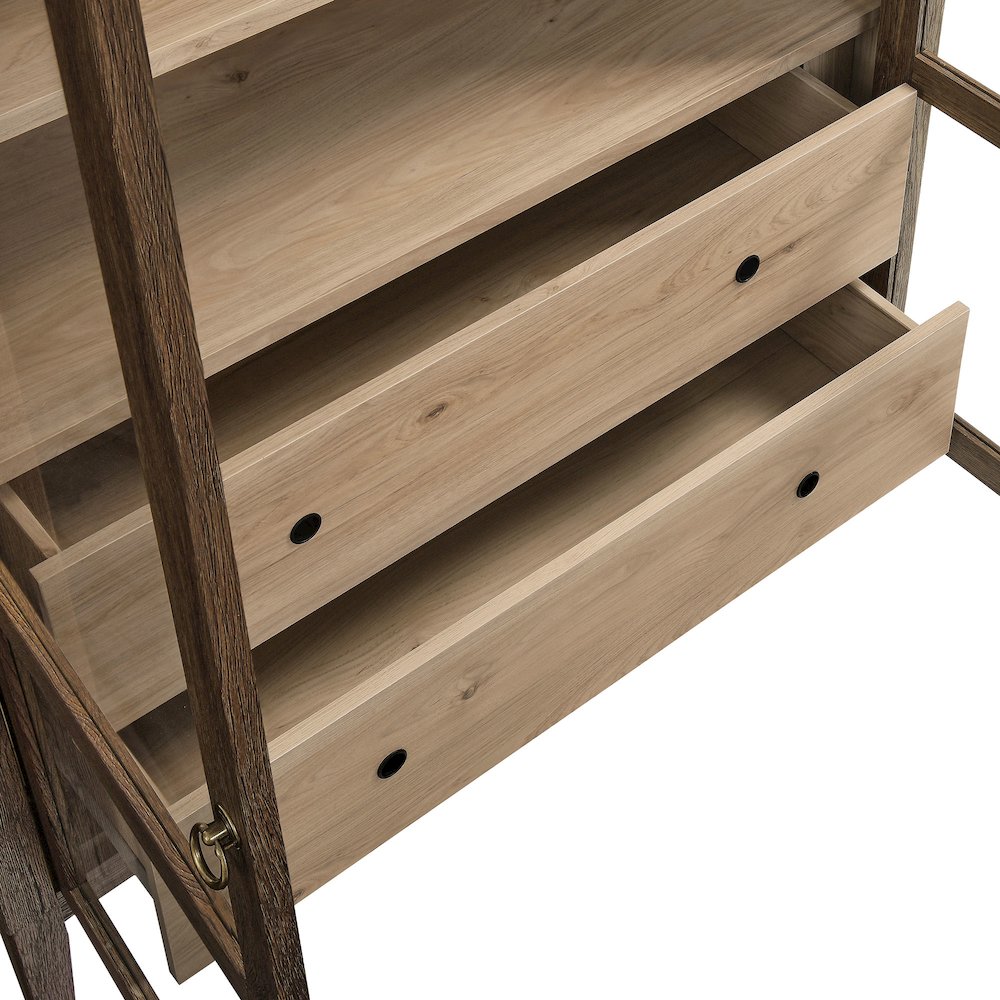 Nolan 74" Tall Wide Arched Storage Display Cabinet. Picture 7