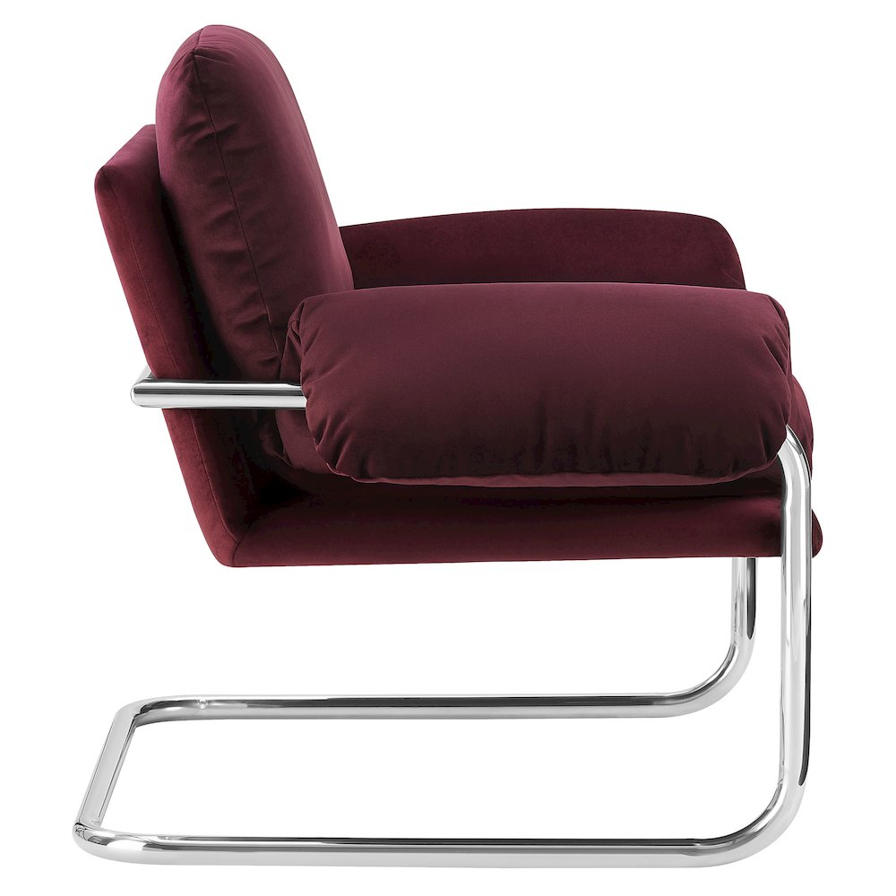 Ansel Performance Velvet Accent Chair. Picture 4