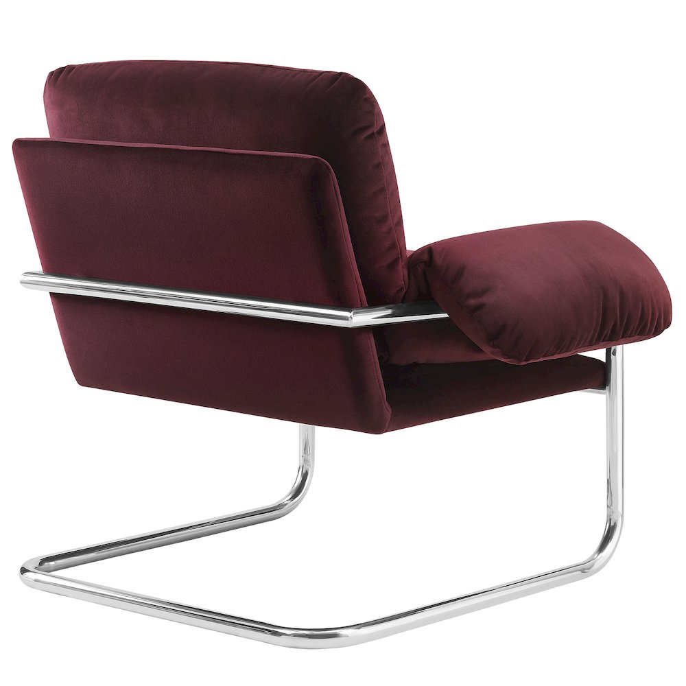 Ansel Performance Velvet Accent Chair. Picture 5