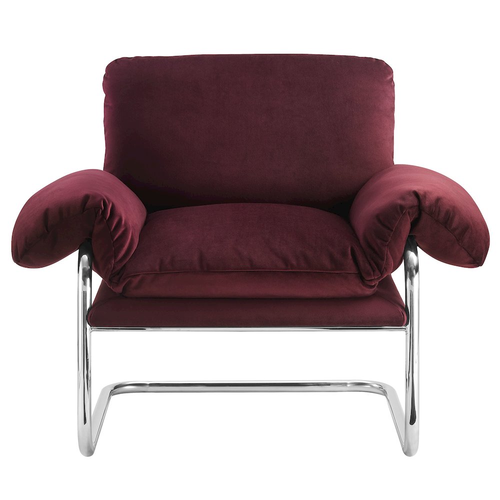 Ansel Performance Velvet Accent Chair. Picture 6