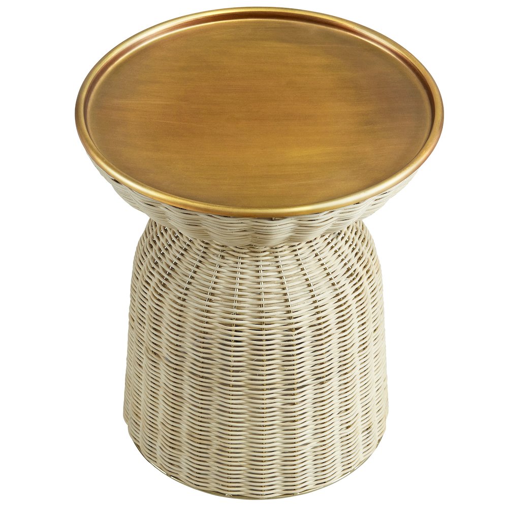 Lazaro Round Rattan Side Table. Picture 4