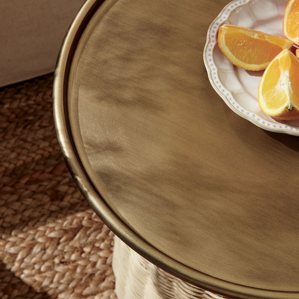 Lazaro Round Rattan Side Table. Picture 8