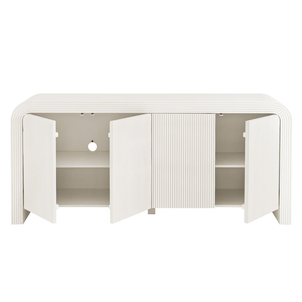 Waterflute 70" Fluted Sideboard Cabinet. Picture 6