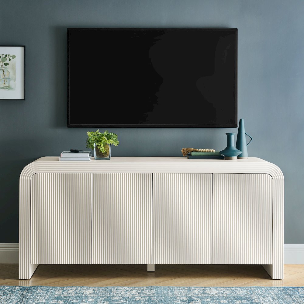 Waterflute 70" Fluted Sideboard Cabinet. Picture 9