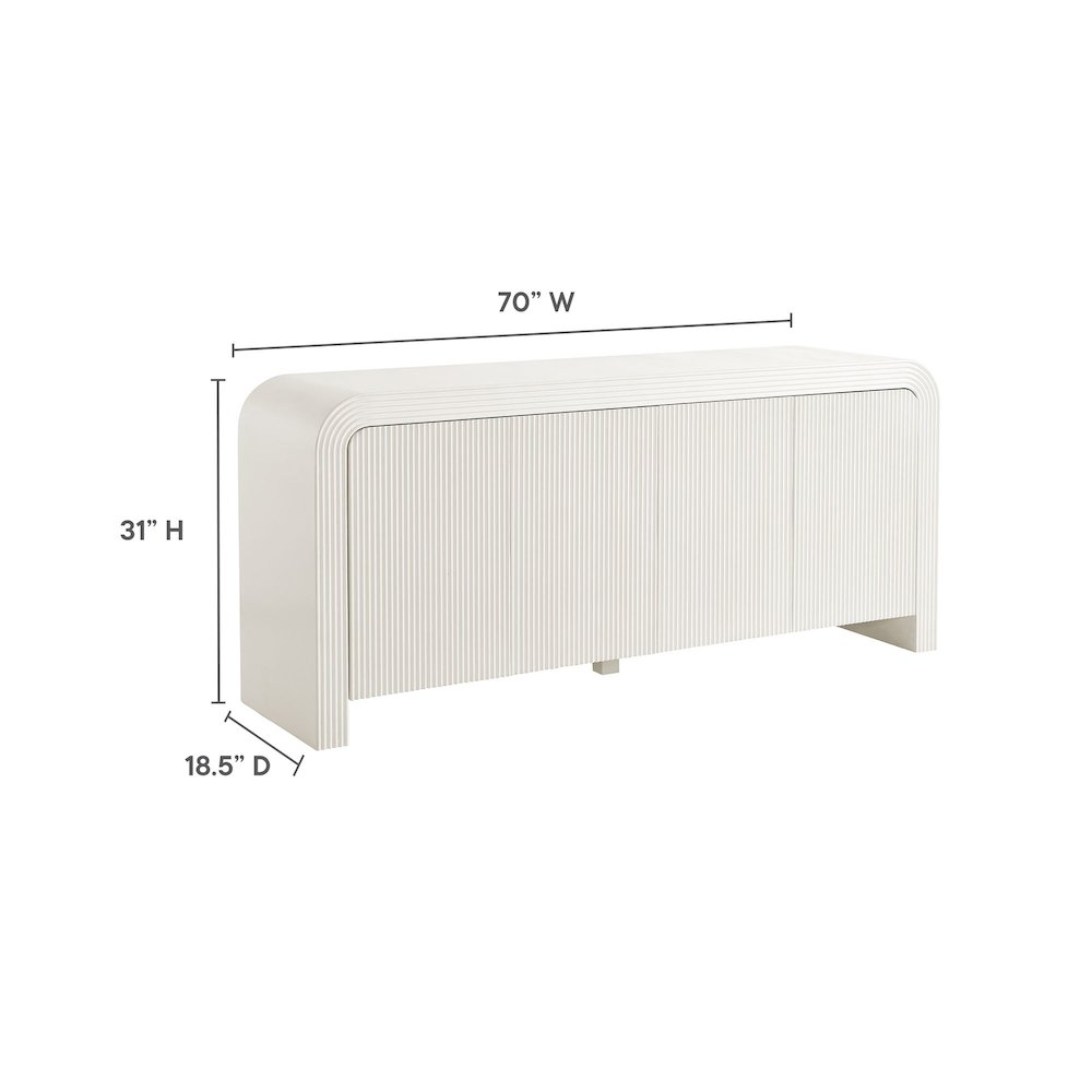 Waterflute 70" Fluted Sideboard Cabinet. Picture 2