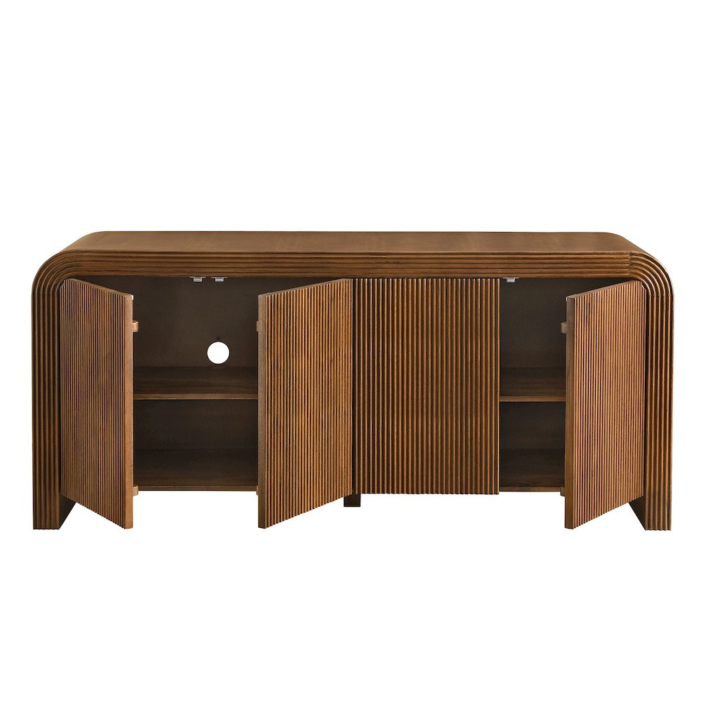Waterflute 70" Fluted Sideboard Cabinet. Picture 6